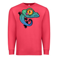 Cardinal cute colorful cartoon gecko Premium Sweatshirt - linhVisuals