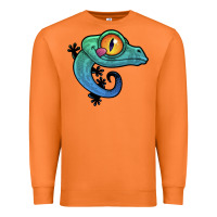 Carrot cute colorful cartoon gecko Premium Sweatshirt - linhVisuals