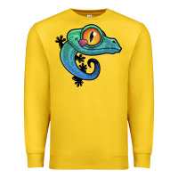 Lemon cute colorful cartoon gecko Premium Sweatshirt - linhVisuals
