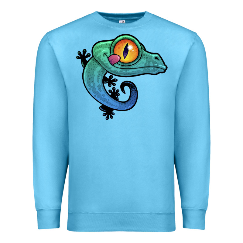 Cute Colorful Cartoon Gecko Premium Sweatshirt by linhVisuals | Teevron