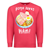 Cardinal studio ghibli ponyo loves ham Premium Sweatshirt - linhVisuals