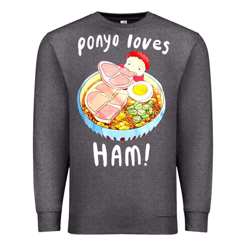Studio Ghibli Ponyo Loves Ham Premium Sweatshirt by linhVisuals | Teevron