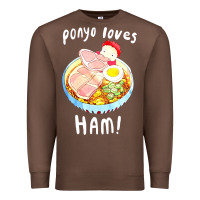 Chestnut studio ghibli ponyo loves ham Premium Sweatshirt - linhVisuals