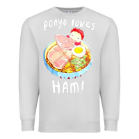 Dove Grey studio ghibli ponyo loves ham Premium Sweatshirt - linhVisuals