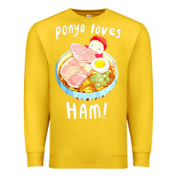 Lemon studio ghibli ponyo loves ham Premium Sweatshirt - linhVisuals