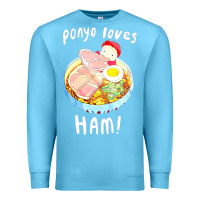 Ocean Blue studio ghibli ponyo loves ham Premium Sweatshirt - linhVisuals