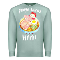 Seafoam studio ghibli ponyo loves ham Premium Sweatshirt - linhVisuals