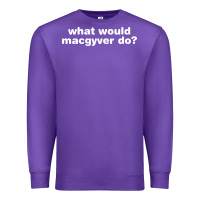 Purple what would macgyver do Premium Sweatshirt - linhVisuals