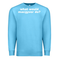 Ocean Blue what would macgyver do Premium Sweatshirt - linhVisuals