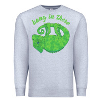 Heather Grey hang in there magical chameleon Premium Sweatshirt - linhVisuals
