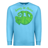 Ocean Blue hang in there magical chameleon Premium Sweatshirt - linhVisuals