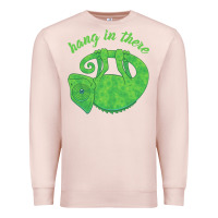 Pale Pink hang in there magical chameleon Premium Sweatshirt - linhVisuals