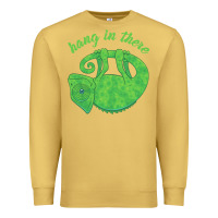 Antique Gold hang in there magical chameleon Premium Sweatshirt - linhVisuals