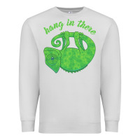 Dove Grey hang in there magical chameleon Premium Sweatshirt - linhVisuals