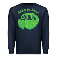Navy hang in there magical chameleon Premium Sweatshirt - linhVisuals