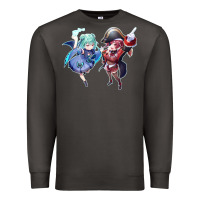 Smoke Houshou Marine and Uruha Rushia Premium Sweatshirt - linhVisuals