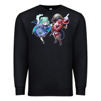 Black Houshou Marine and Uruha Rushia Premium Sweatshirt - linhVisuals