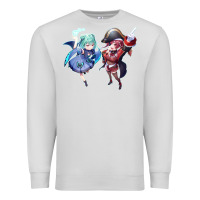 Dove Grey Houshou Marine and Uruha Rushia Premium Sweatshirt - linhVisuals