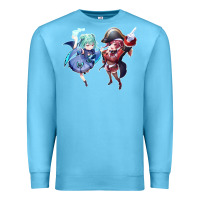 Ocean Blue Houshou Marine and Uruha Rushia Premium Sweatshirt - linhVisuals