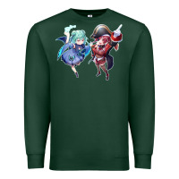 Sports Green Houshou Marine and Uruha Rushia Premium Sweatshirt - linhVisuals