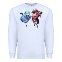 White Houshou Marine and Uruha Rushia Premium Sweatshirt - linhVisuals