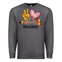 Charcoal Heather peace love preschool Premium Sweatshirt - JahusDesignShop