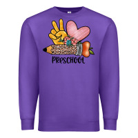 Purple peace love preschool Premium Sweatshirt - JahusDesignShop