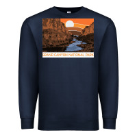 Navy vintage grand canyon national park retro colorado river 80s Premium Sweatshirt - linhVisuals