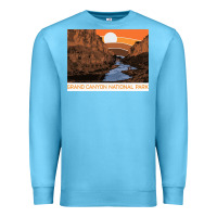 Ocean Blue vintage grand canyon national park retro colorado river 80s Premium Sweatshirt - linhVisuals