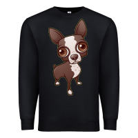 Black zippy the boston terrier Premium Sweatshirt - linhVisuals