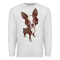 Oatmeal Heather zippy the boston terrier Premium Sweatshirt - linhVisuals