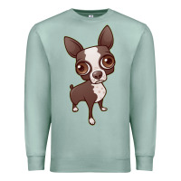 Seafoam zippy the boston terrier Premium Sweatshirt - linhVisuals