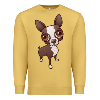 Antique Gold zippy the boston terrier Premium Sweatshirt - linhVisuals