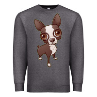 Charcoal Heather zippy the boston terrier Premium Sweatshirt - linhVisuals