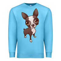 Ocean Blue zippy the boston terrier Premium Sweatshirt - linhVisuals