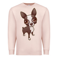Pale Pink zippy the boston terrier Premium Sweatshirt - linhVisuals