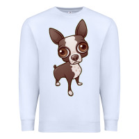 White zippy the boston terrier Premium Sweatshirt - linhVisuals