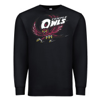 Black temple owls Premium Sweatshirt - linhVisuals