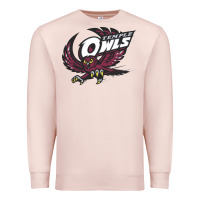 Pale Pink temple owls Premium Sweatshirt - linhVisuals