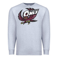 Heather Grey temple owls Premium Sweatshirt - linhVisuals