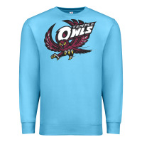 Ocean Blue temple owls Premium Sweatshirt - linhVisuals
