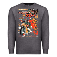 Charcoal Heather ramen rider food, noodles Premium Sweatshirt - linhVisuals