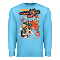 Ocean Blue ramen rider food, noodles Premium Sweatshirt - linhVisuals