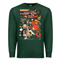 Sports Green ramen rider food, noodles Premium Sweatshirt - linhVisuals