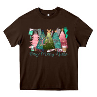 Chocolate Brown verry merry nurse Heavy Core Tee - CowGirlArtShop
