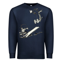 Navy hobbes Premium Sweatshirt - linhVisuals