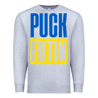 Heather Grey puck futin meme Premium Sweatshirt - linhVisuals