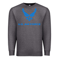 Charcoal Heather us force usaf distressed Premium Sweatshirt - linhVisuals