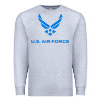 Heather Grey us force usaf distressed Premium Sweatshirt - linhVisuals