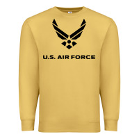 Antique Gold us air force usaf distressed Premium Sweatshirt - linhVisuals